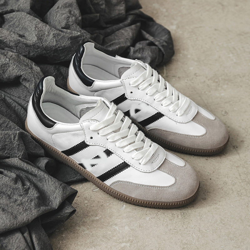 Men's Summer Plus Size Soft Bottom Skateboard Minority White Retro Canvas Shoes