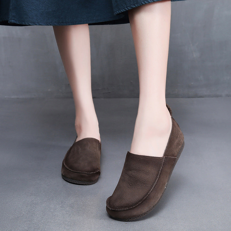 Women's Flat Color Matching Soft Bottom Artistic Women's Shoes