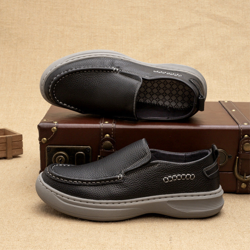 Men's Autumn Genuine Comfortable Slip-on Soft Men's Casual Leather Shoes
