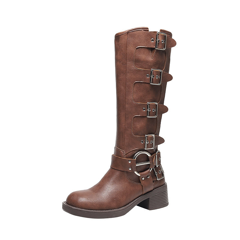 Women's Below The Knee British Style Plus Size Boots