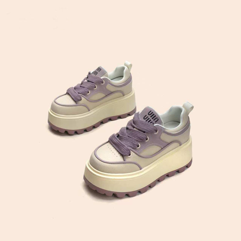 Women's Summer White Board Niche Muffin Small Sneakers