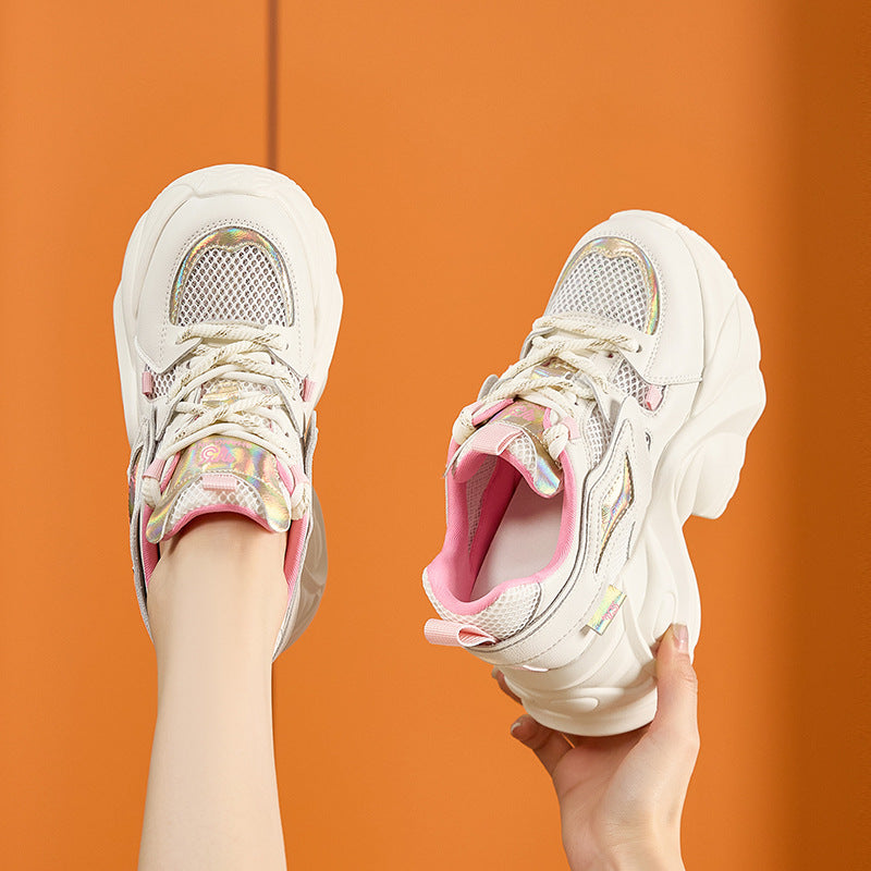 Women's Dad Summer Fashion Mesh Sports Thick Sneakers