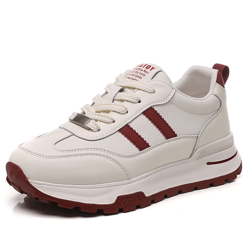 Women's Spring Korean Style White Platform Dad Sneakers