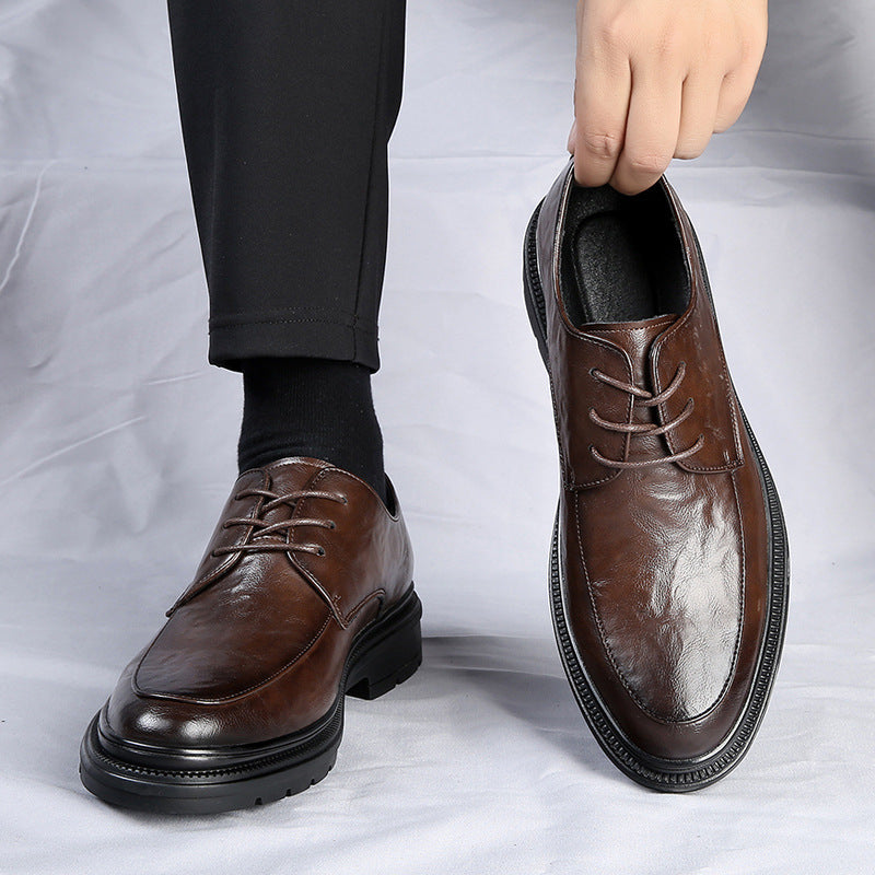 Men's Genuine Breathable Business Formal Wear Versatile Leather Shoes