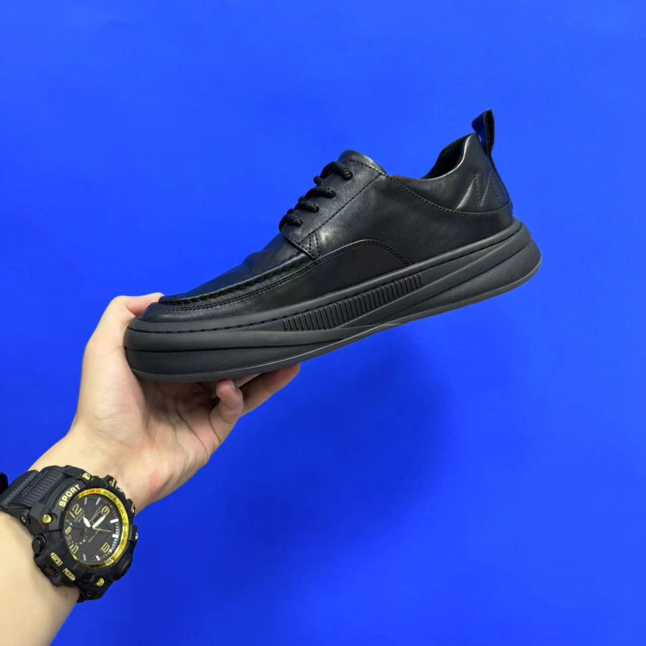 Men's Pure Business Trends Lace Up Comfortable Leather Shoes
