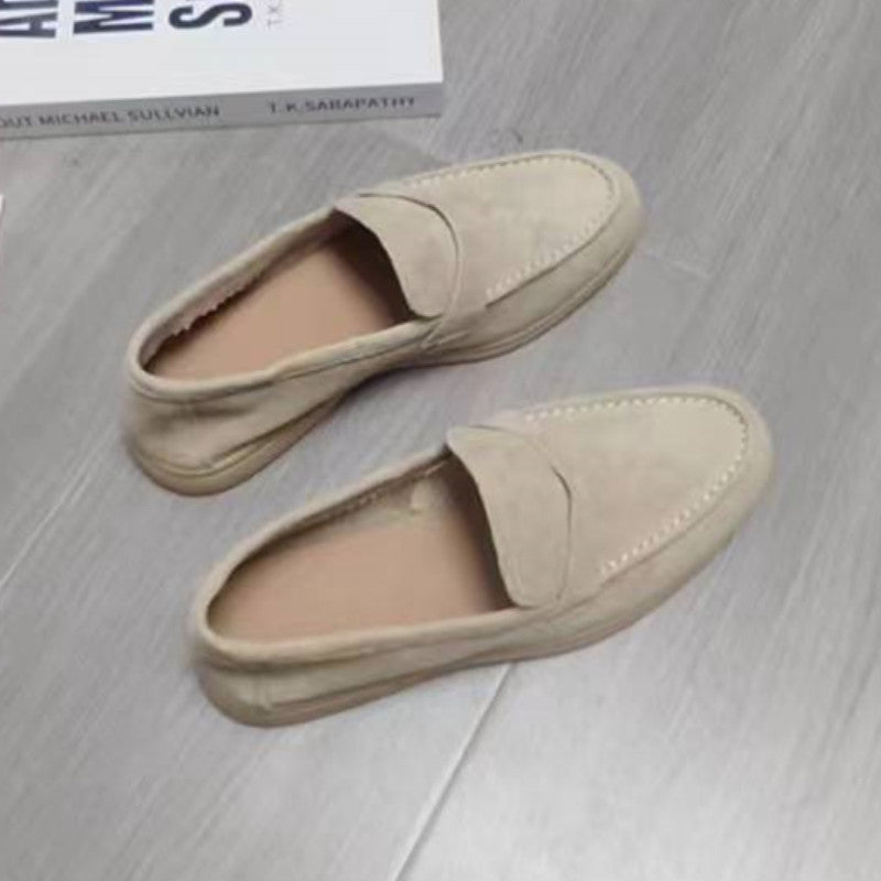 Women's England Style Plus Size Comfort Slip-on Loafers