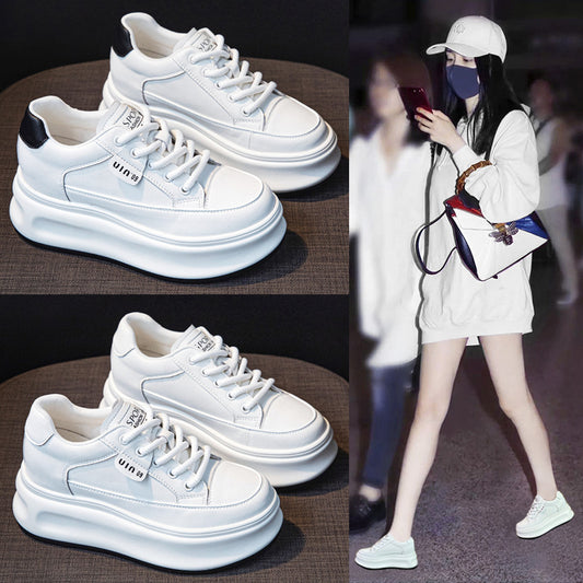 Women's Small Thick-soled Muffin Height Increasing Thermal Casual Shoes