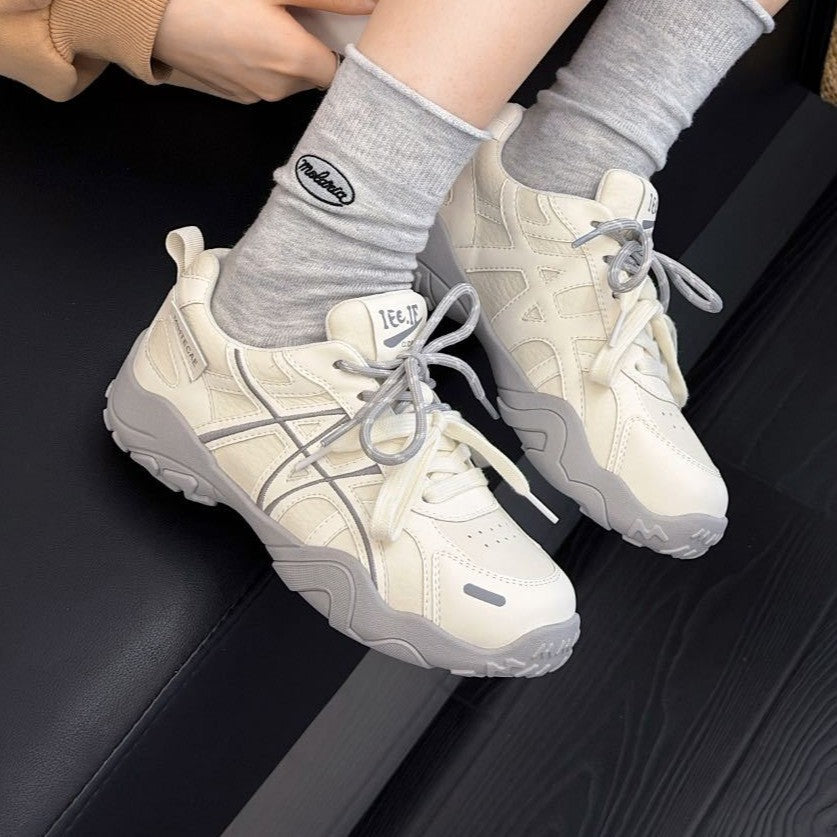 Spring Elevator Wild Soft Bottom Running Thick German Training Embroidery Women's Sports Shoes