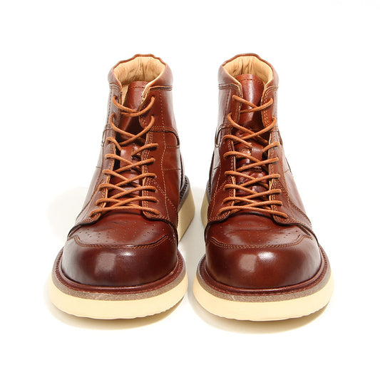 Men's Horse Retro Hand-rub Color Distressed Genuine Sneakers