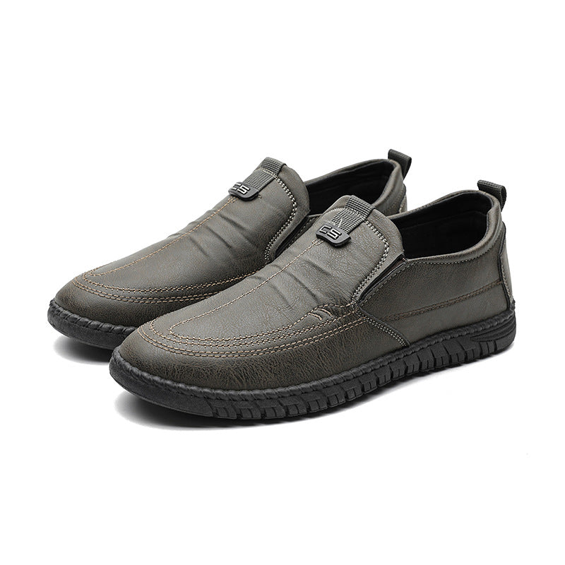 Men's Genuine Breathable One Pedal Dad Soft Leather Shoes