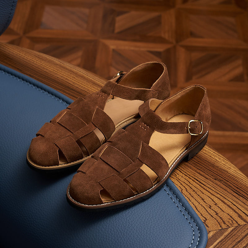 Men's Color Retro Woven Roman Flat Breathable Sandals