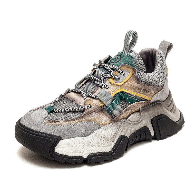 Women's & Men's Contrast Color Trendy Style Platform Leisure Men's Shoes
