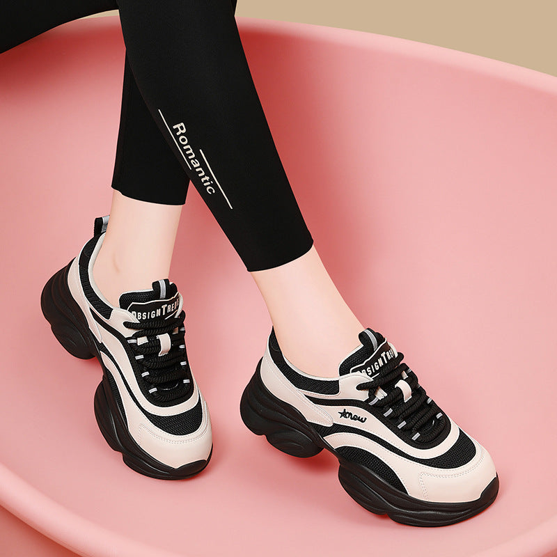 Women's Dad Thick Bottom Height Increasing Insole Women's Casual Shoes