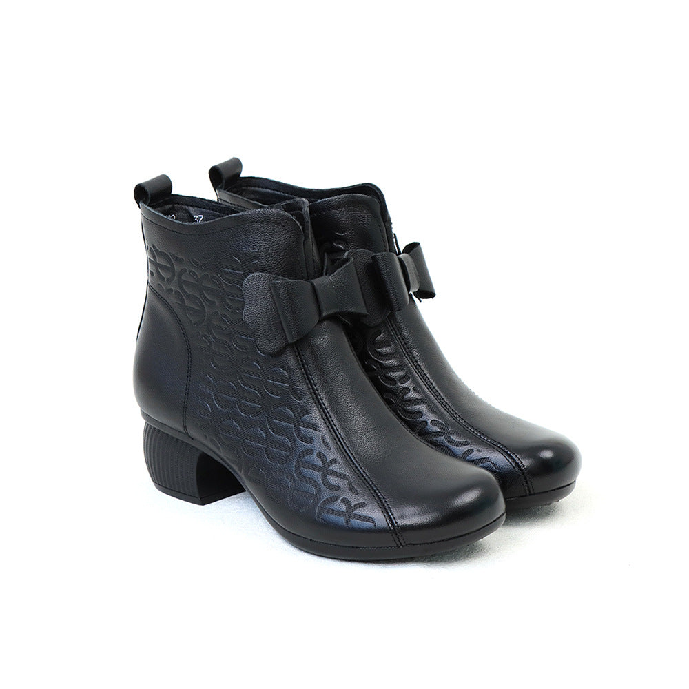 Women's Retro Medium Chunky Soft Bottom Surface Women's Casual Shoes