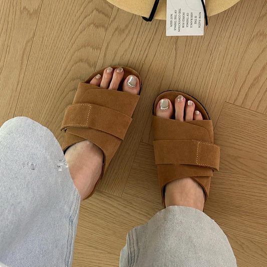 Women's Velcro Retro Summer Thick Bottom Cork Slippers
