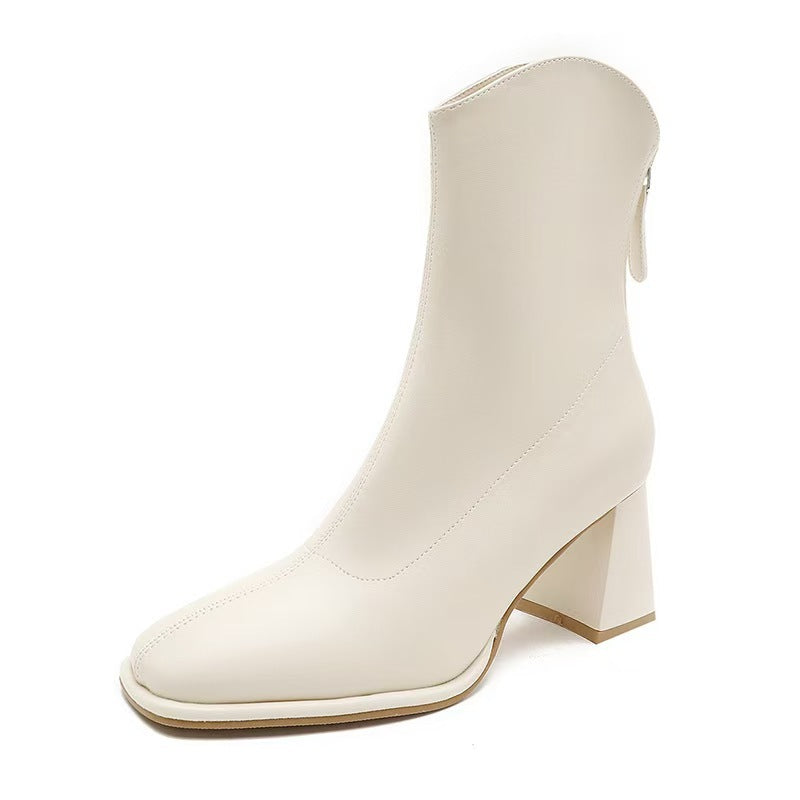 Women's Shun White Chelsea V Cut Fleece-lined Boots