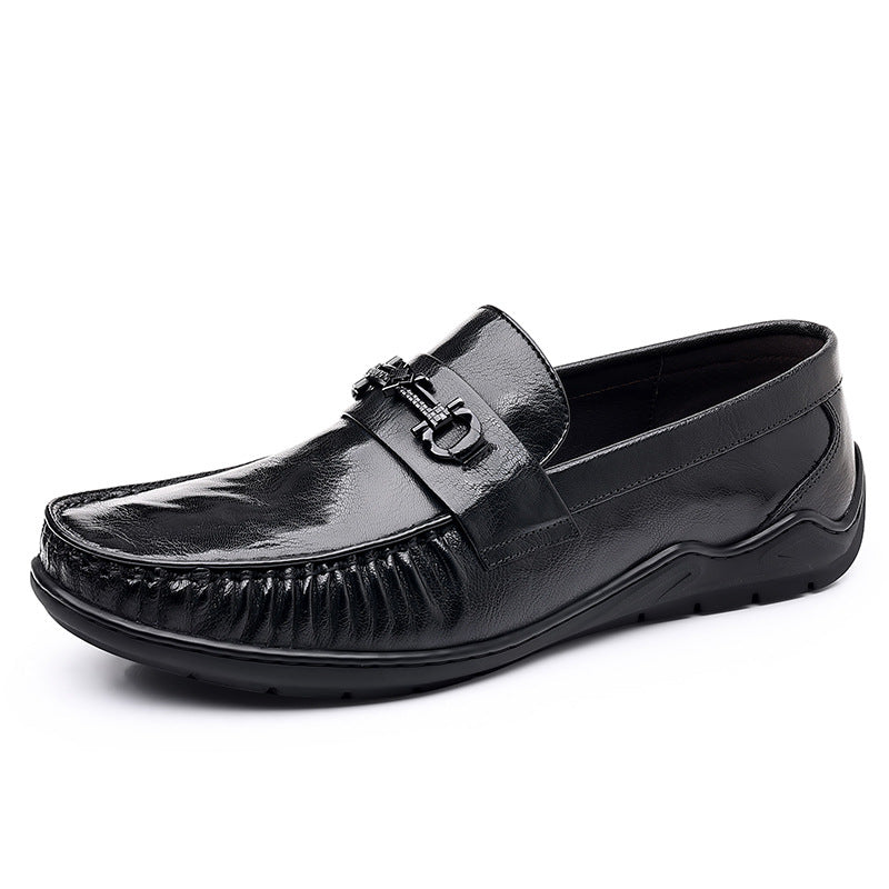 Men's Sheepskin Summer Buckle Fashion Comfortable Slip-on Loafers