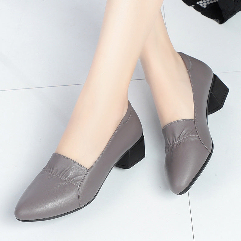 Women's Bottom Pumps Autumn Mid Shallow Mouth Casual Shoes