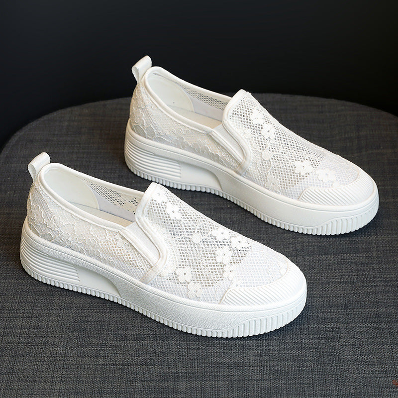 Women's Large Size Classic Style Fisherman Summer Mesh Slip-on Lazy Flat Women's Casual Shoes