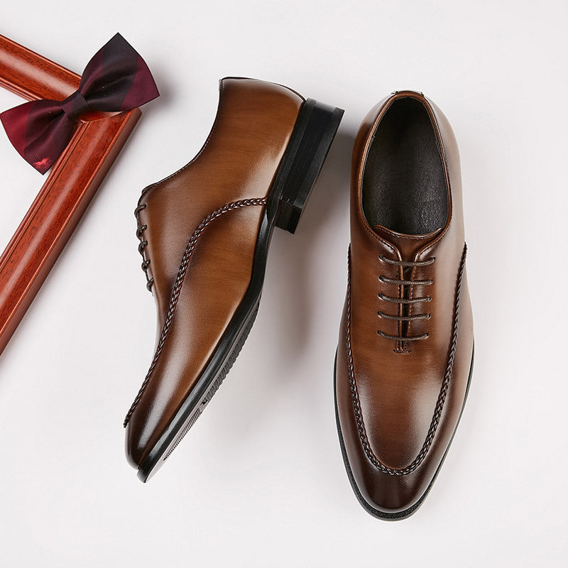 Men's Wear Retro British Style Youth Office Gentleman Leather Shoes