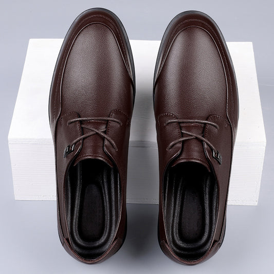 Men's Summer Fashion First Layer Cowhide Soft Leather Shoes