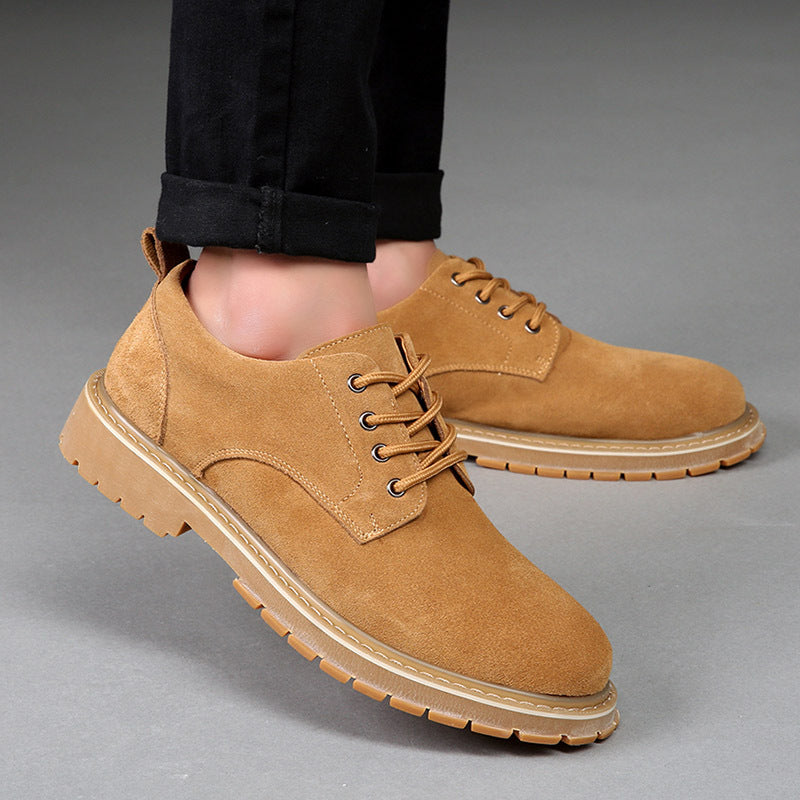 Men's Versatile Korean Trendy British Beef Tendon Big Head Men's Shoes