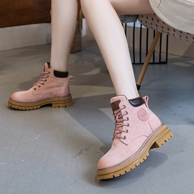 Women's & Men's Pink Martin For Hidden Platform Ankle Boots