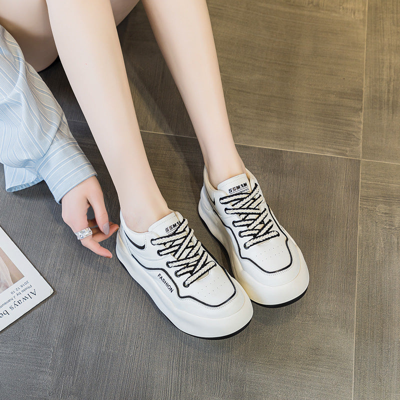 Women's Spring Korean Style Height Increasing Insole Casual Shoes
