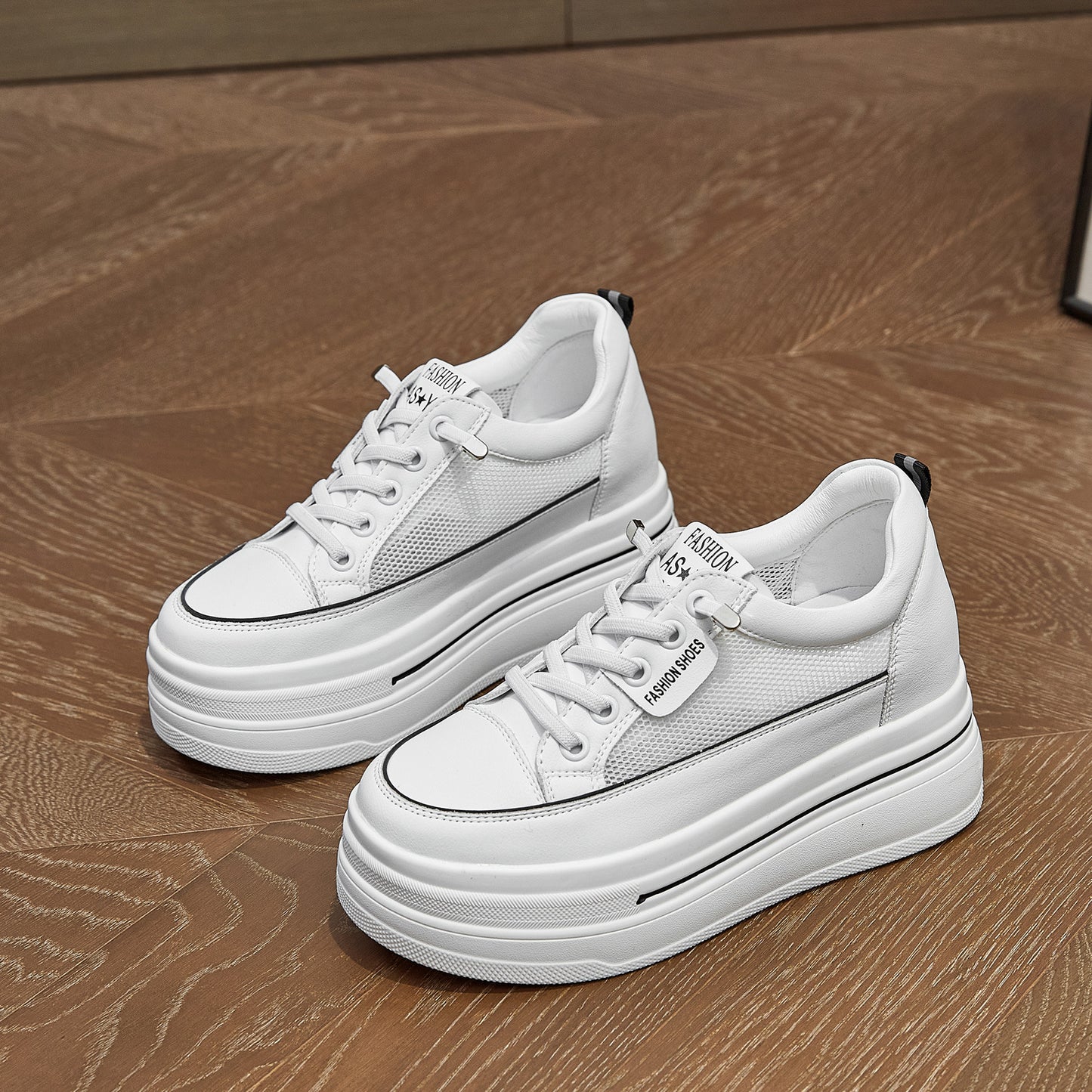 Women's Mesh Breathable Height Increasing Insole Muffin Casual Shoes