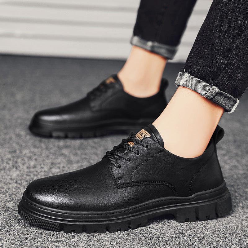 Men's British Style Tide Versatile Retro Men's Casual Leather Shoes