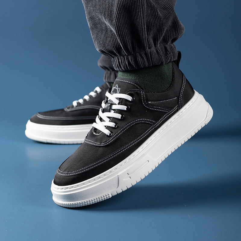 Men's Cloth One Pedal Thick Sole Light Canvas Shoes