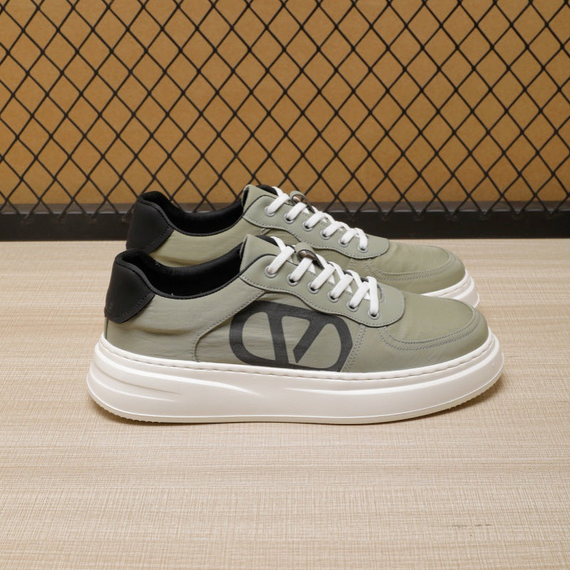 Men's Oversized Breathable Ice Silk Cloth Platform Canvas Shoes