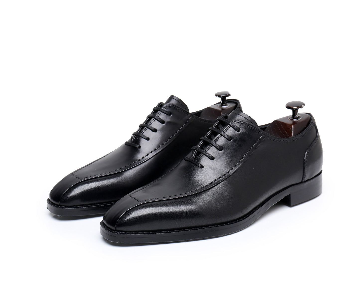 Men's Vintage Oxford Handmade Square Toe Laces Business Leather Shoes