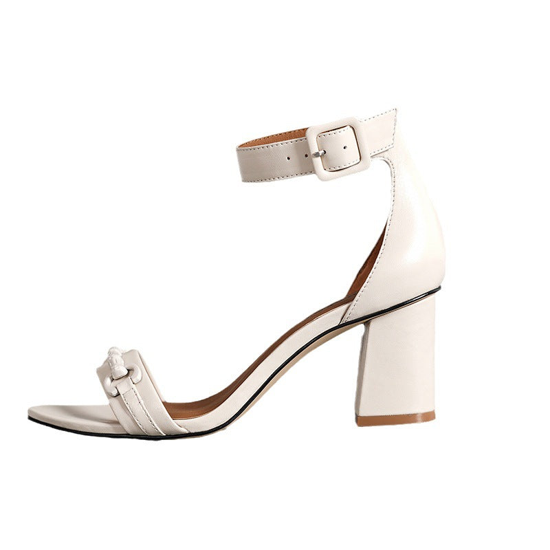 Women's Summer Fashion Open Toe Real High-heeled Heels