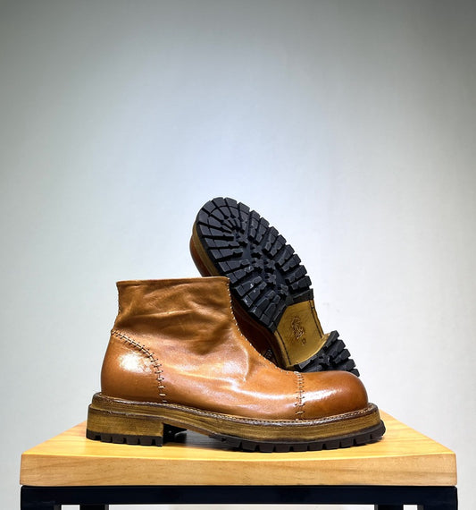 Men's Martin Thick Bottom Distressed Retro Platform Boots