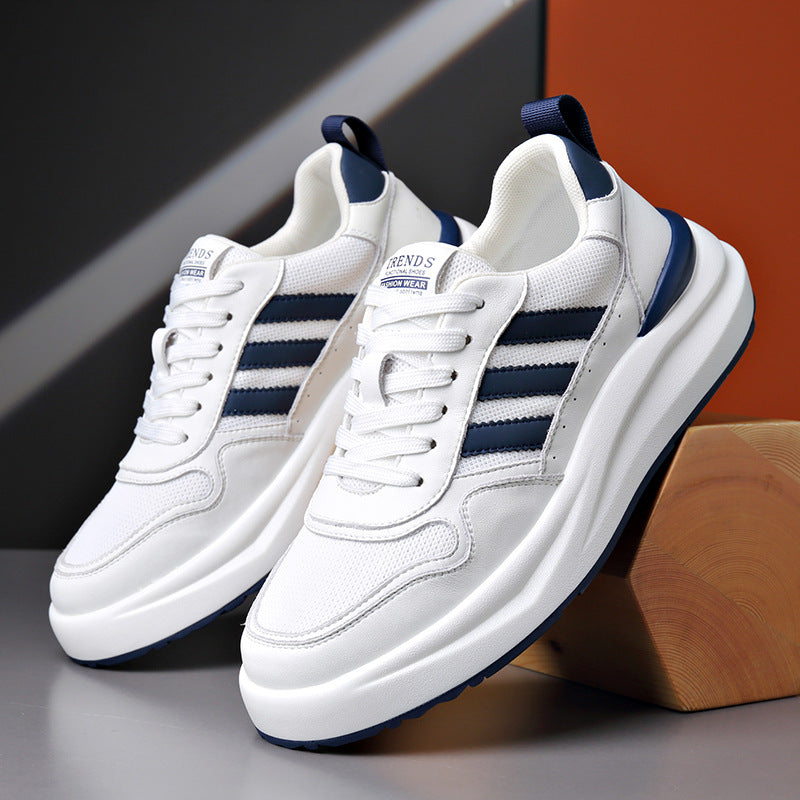Men's Mesh White Invisible Height Increasing Insole Foam Men's Casual Shoes