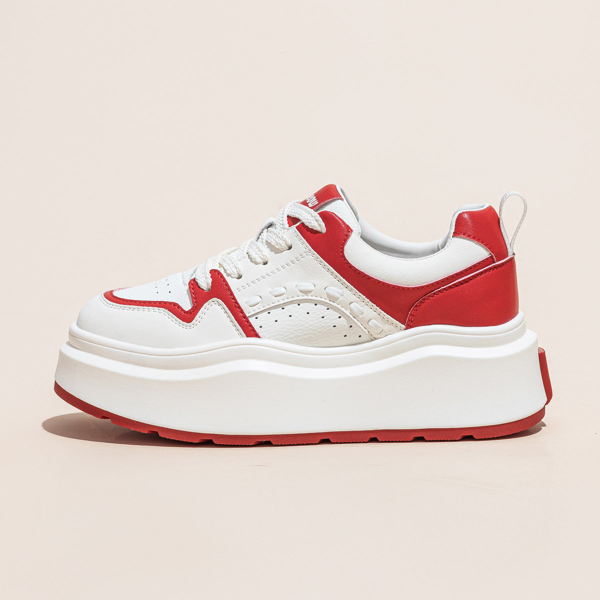 Women's White For Thick Bottom Elevator Wild Women's Casual Shoes