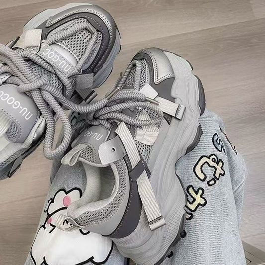 Women's & Men's Platform Height Increasing Korean Style Trendy Casual Shoes