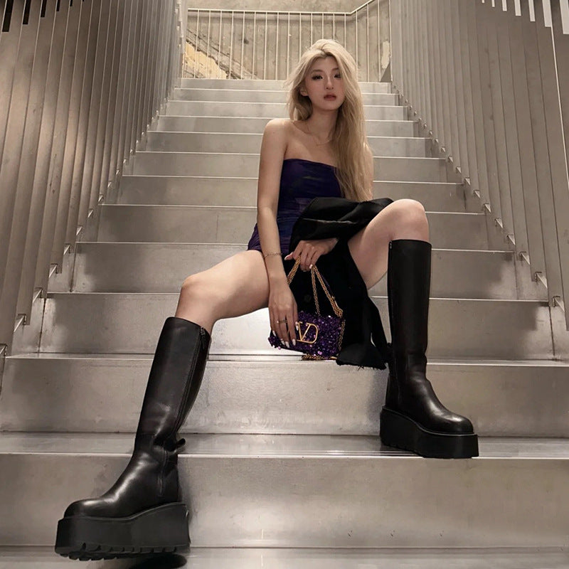 Super Thick Sole Platform High Leg Boots
