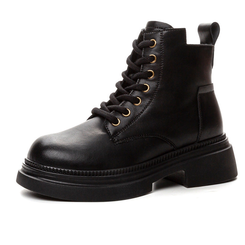 Women's Platform Martin Small Thin British Style Retro Boots