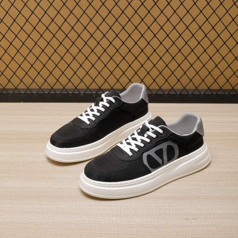 Men's Oversized Breathable Ice Silk Cloth Platform Canvas Shoes