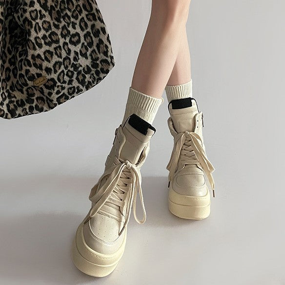 Women's Design Height Increasing Sports Short Thick Boots