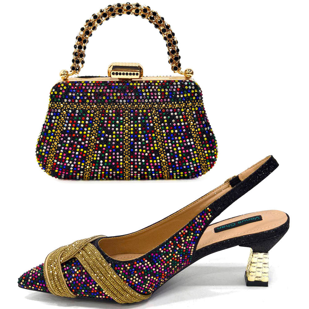 Women's Bags Set Banquet Style Pointed Toe Cross Heels