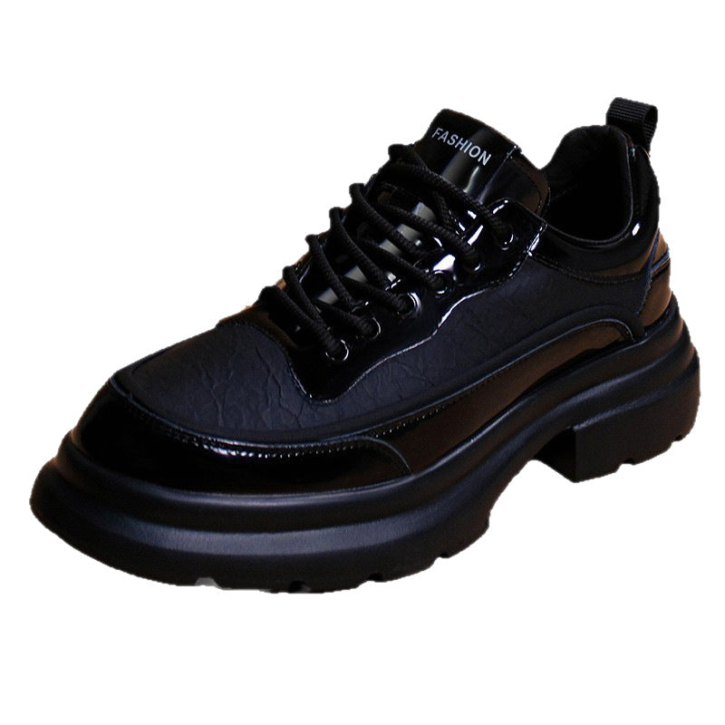 Men's Platform Increased Derby Formal British Wild Support Men's Business Leather Shoes