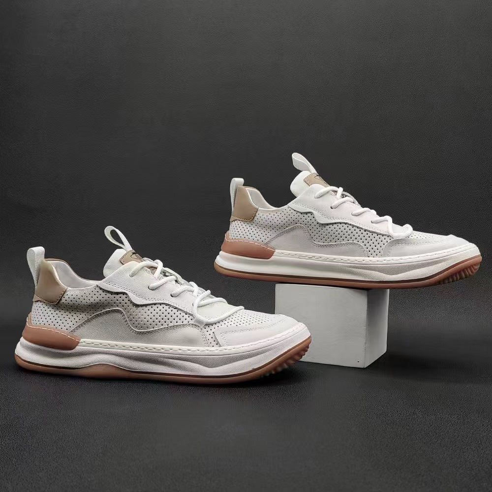 Men's Hollow Out Breathable Head Tilt Clown Boys Low Casual Shoes