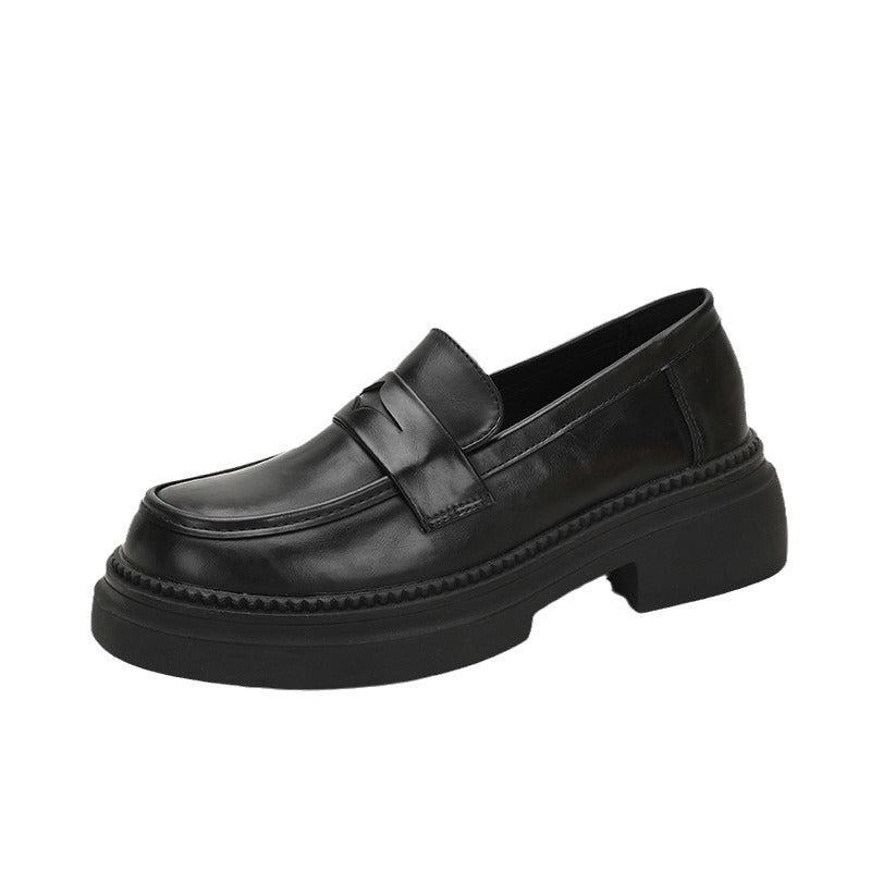 Women's Style Retro Rub Colored Thick Bottom Loafers