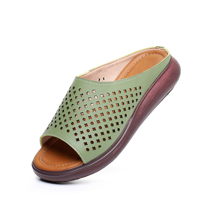 Women's Summer Thick Bottom Soft Mother's Large Slippers