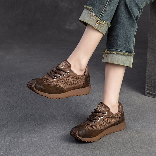 Women's Breathable Mesh Pumps Distressed Dirty Color Casual Shoes