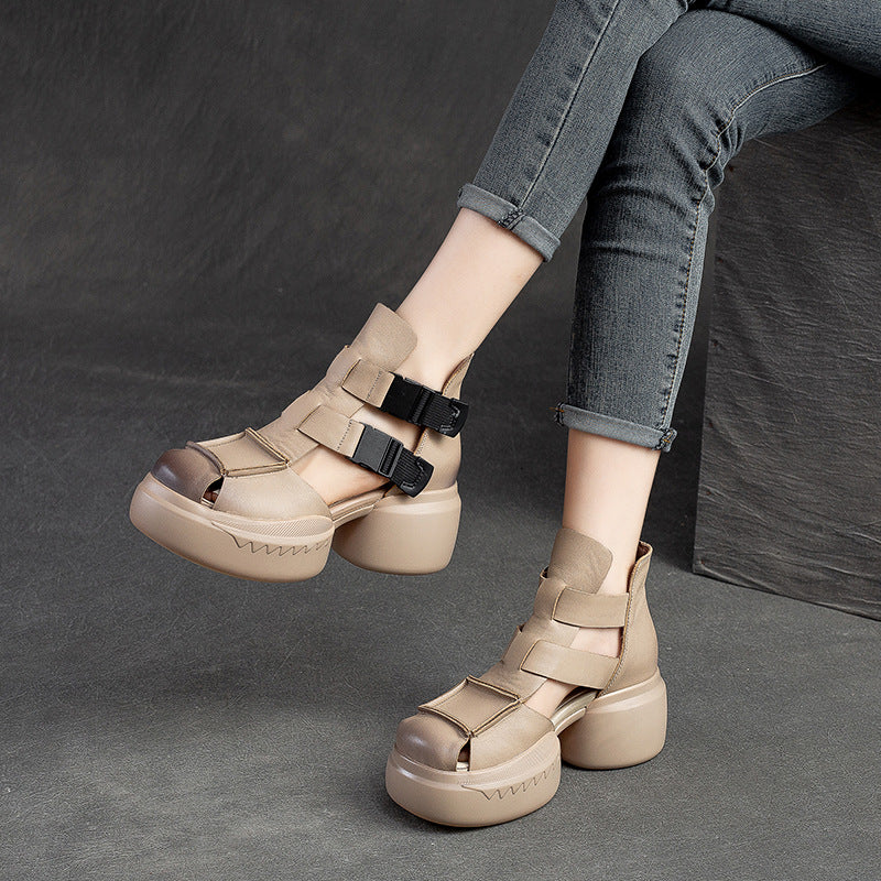Women's & Men's Hole Comfortable Breathable Platform Round Toe Sandals