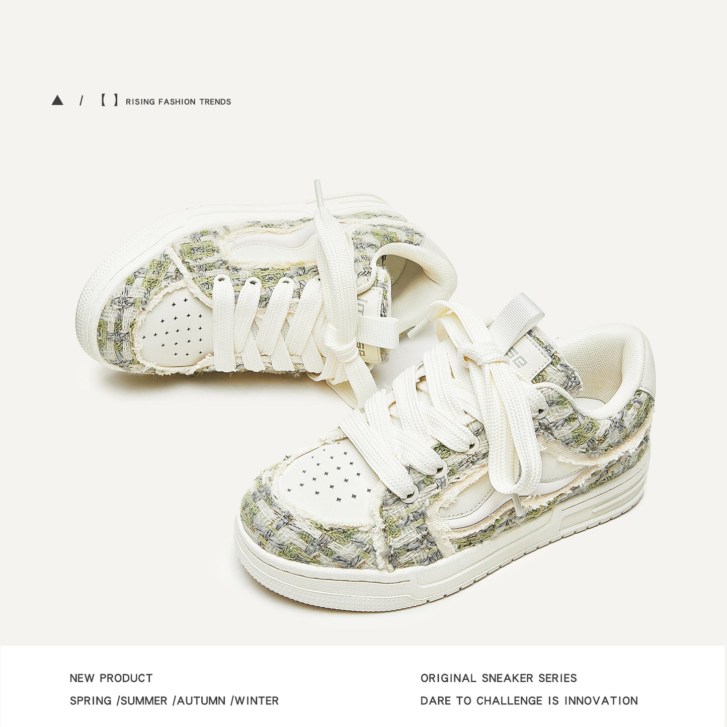 Women's & Men's Damaged Classic Style Bread Comfortable Breathable Sneakers